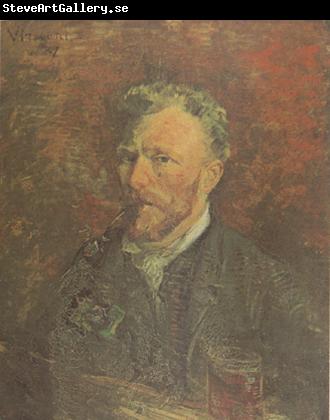 Vincent Van Gogh Self-Portrait with Pipe and Glass (nn04)